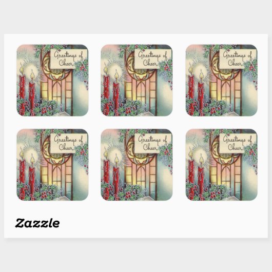 kerst kerst kerkfeestdag vierkante sticker