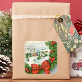 kerst kerst kerst kerkfeestdag vierkante sticker