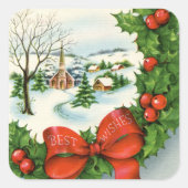 kerst kerst kerst kerkfeestdag vierkante sticker (Voorkant)