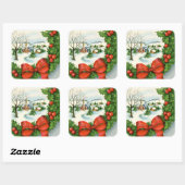 kerst kerst kerst kerkfeestdag vierkante sticker (Vel)