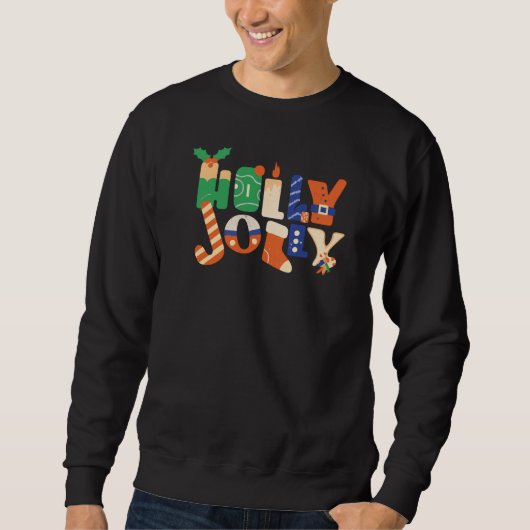 Kerst Kerst Kerst Kerstletters Trui (Voorkant)