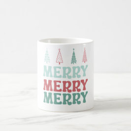 Kerst Kerst Kerst met Pastel Boho Kerstbomen Koffiemok