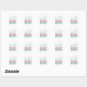 Kerst Kerst Kerst met Pastel Boho Kerstbomen Ronde Sticker (Vel)