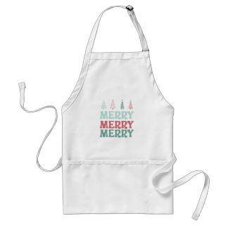 Kerst Kerst Kerst met Pastel Boho Kerstbomen Standaard Schort