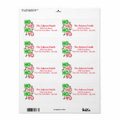 Kerst Kerst Kerst Retouradreslabels Etiket (Full Sheet)