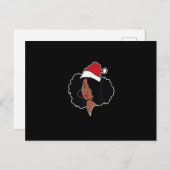Kerst-kerst Melanin Black African American San Briefkaart (Voorkant / Achterkant)