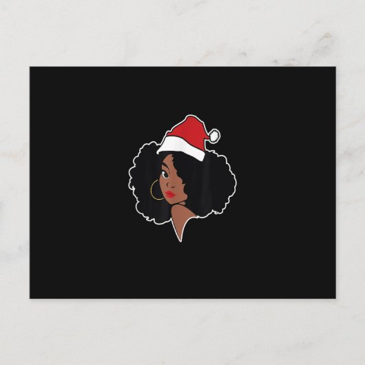 Kerst-kerst Melanin Black African American San Briefkaart (Voorkant)