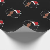 Kerst-kerst Melanin Black African American San Cadeaupapier (Hoek)