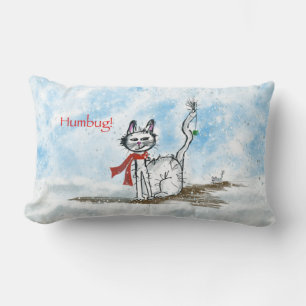 Kerst-kerst met bruine kat kussen