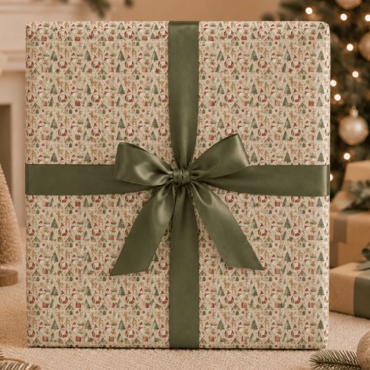 Kerst Kerst Patroon | Kerstmis Inpakpapier