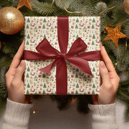Kerst Kerst Patroon | Kerstmis Inpakpapier
