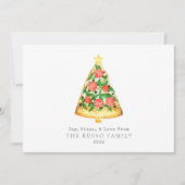 Kerst Kerst Plezier Pizza Feestdagenkaart (Voorkant)