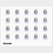 KERST KERST PUDDING KABO VERDE VLAG Feestelijk Vierkante Sticker (Vel)