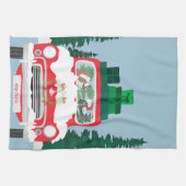 Kerst-kerst rond de kust theedoek (Horizontaal)