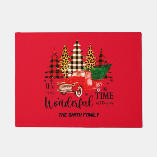 kerst-kerst-tijd deurmat (Voorkant)