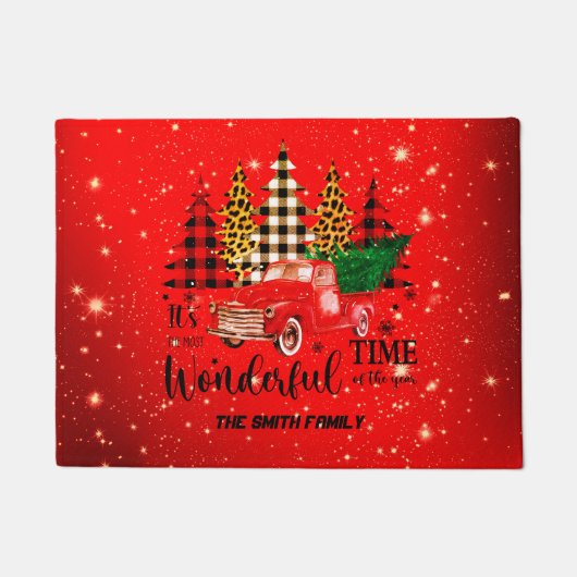 kerst-kerst-tijd deurmat (Voorkant)