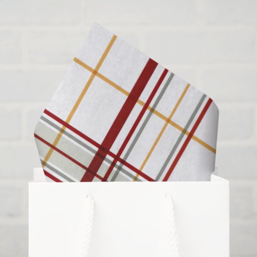 Kerst Kerst Tissue Papier met Plaid Patroon (Cadeauzakje)