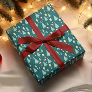 Kerst Kerst Wijnliefhebber Cadeaupapier