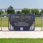 Kerst Kerstavond QR Code Candlelight Service Spandoek (Insitu)