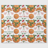 Kerst-kerstbal kerstbal kerstbal cadeaupapier (Vlak)