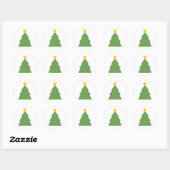 Kerst-kerstboom (feestdag) ronde sticker (Vel)