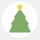 Kerst-kerstboom (feestdag) ronde sticker (Voorkant)