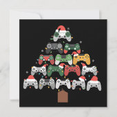 Kerst Kerstboom Gamer Geschenken Feestdagenkaart (Voorkant)