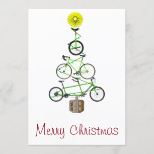 Kerst-kerstboom voor fietsen kaart