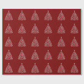 Kerst Kerstboom Winter Vrolijk Bright Holiday Cadeaupapier (Vlak)