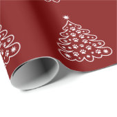 Kerst Kerstboom Winter Vrolijk Bright Holiday Cadeaupapier (Rol Hoek)