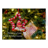 Kerst-kerstboomgaard met een taartje (Voorkant Horizontaal)