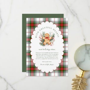 Kerst Kerstbrood Baby Shower Bedankkaart
