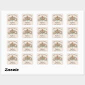 Kerst Kerstbrood Baby Shower Vierkante Sticker (Vel)