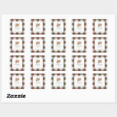 Kerst Kerstbrood Baby Shower  Vierkante Sticker (Vel)
