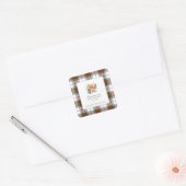 Kerst Kerstbrood Baby Shower  Vierkante Sticker (Envelop)