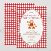 Kerst Kerstbrood Baby Sprinkle Uitnodiging (Voorkant / Achterkant)