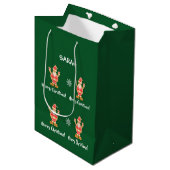 Kerst Kerstbrood Bruine Kabouter Persoonlijke Naam Medium Cadeauzakje (Voorkant Gekanteld)