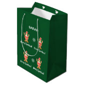 Kerst Kerstbrood Bruine Kabouter Persoonlijke Naam Medium Cadeauzakje (Achterkant Gekanteld)
