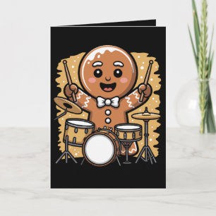 Kerst Kerstbrood Drummer Trommels Kerstmis Vakanti Kaart