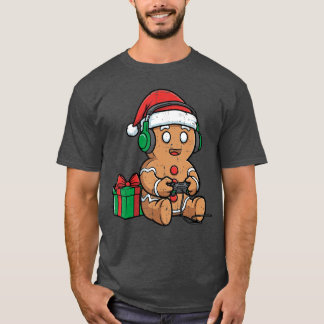 Kerst Kerstbrood Gamer Kerst Gaming Jongens Jeugd T-shirt