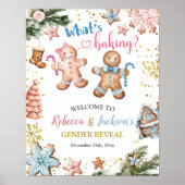 Kerst Kerstbrood Geslacht Onthulling Welkom Bord Poster (Voorkant)