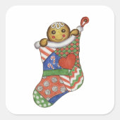 Kerst Kerstbrood Muts Sticker (Voorkant)