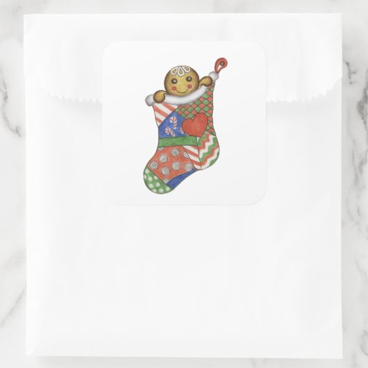 Kerst Kerstbrood Muts Sticker (Tas)