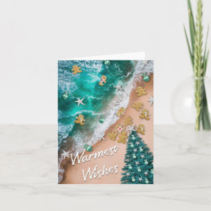 Kerst Kerstbrood Strand Vouwkaart Kaart
