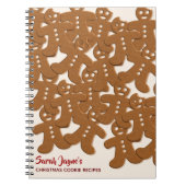 Kerst Kerstbroodmannen Patroon Notitieboek (Voorkant)