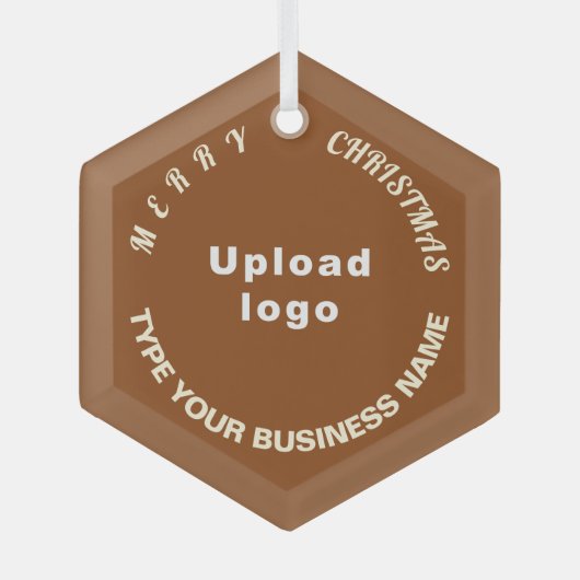 Kerst-kerstbruin Glass Hexagon Ornament (Voorkant)