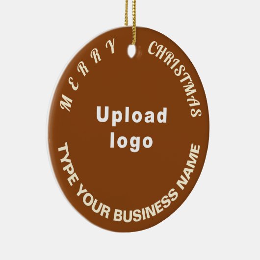 Kerst-kerstbruine cirkelkeramische keramiek keramisch ornament (Rechts)