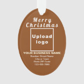 Kerst-kerstbruine ovale acrylversiering ornament (voorkant)