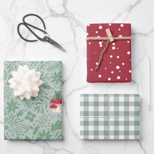 Kerst-kerstcadeau Inpakpapier Vel (Voorkant)