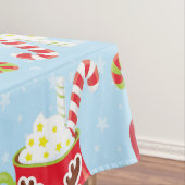 Kerst-kerstcadeau met warme chocolade tafelkleed (Voorbeeld)